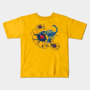 Scorpion Flowers Kids T-Shirt